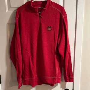 Men's Tommy Bahama Red University of Maryland Quarter-Zip Pullover
